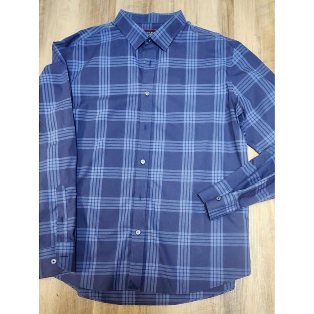 UNTUCKit Men's Blue Plaid Shirt Size 2XL Preppy Minimalist
